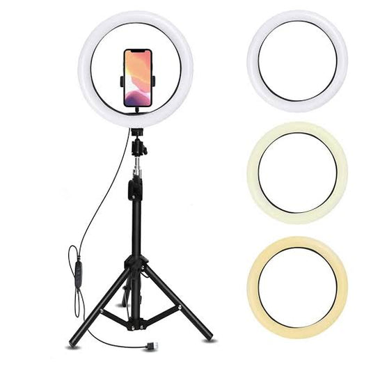 LED Selfie Light 30cm + Tripod Stand 200cm + USB-A to USB-C Adapter